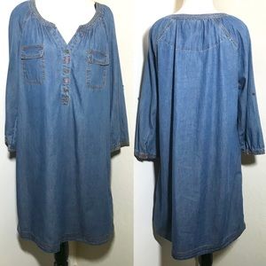 Colours Of The World Denim Shirt Dress